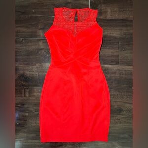 Guess Lace Red Dress Size 2